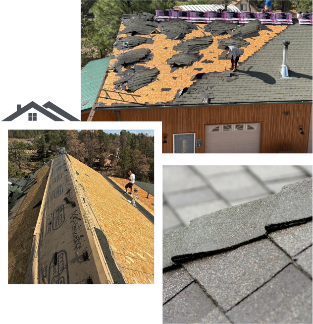 residential roofing row section image services