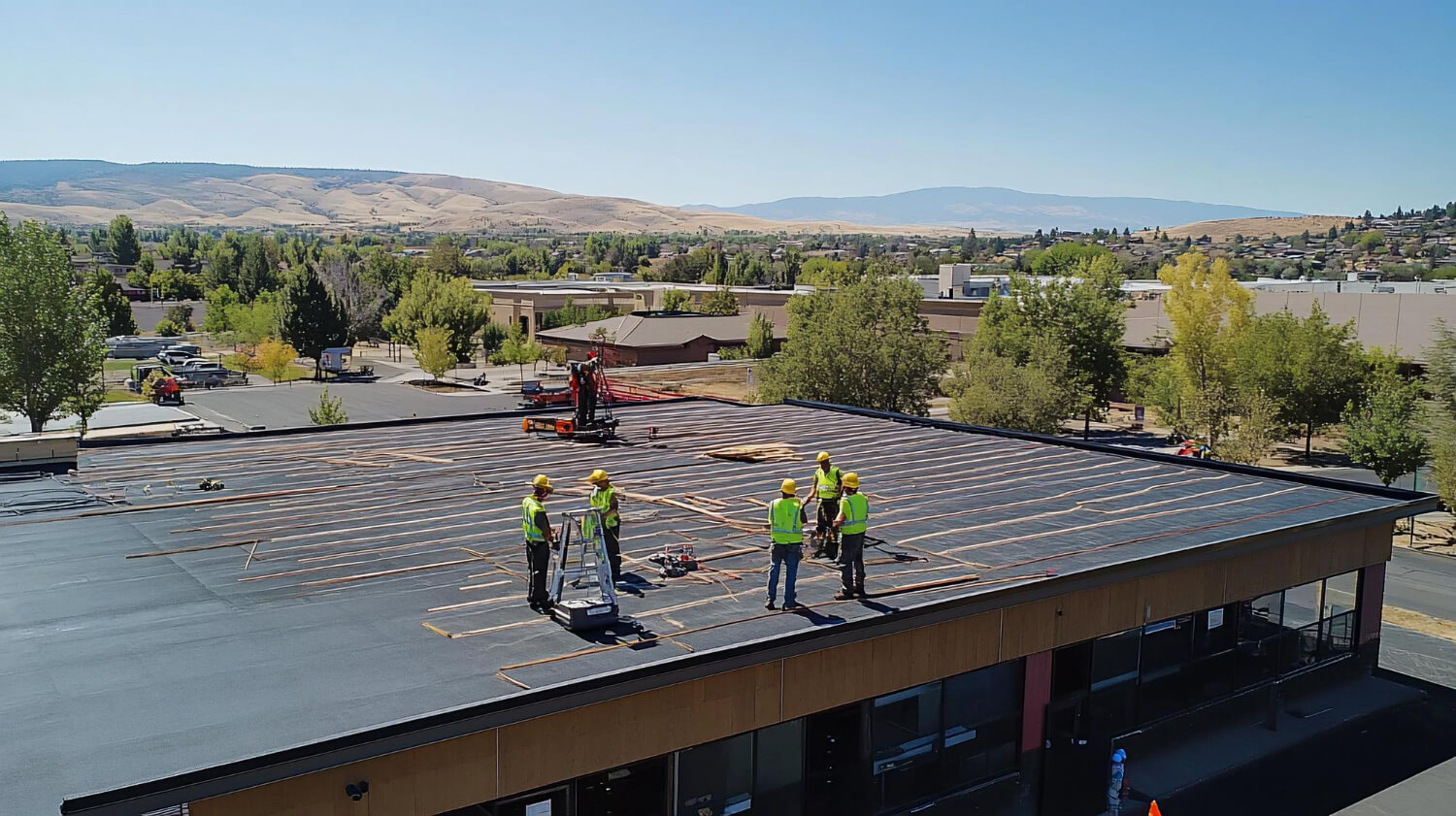 Commercial Flat Roof Maintenance in Phoenix, AZ (2) leak detection roof image