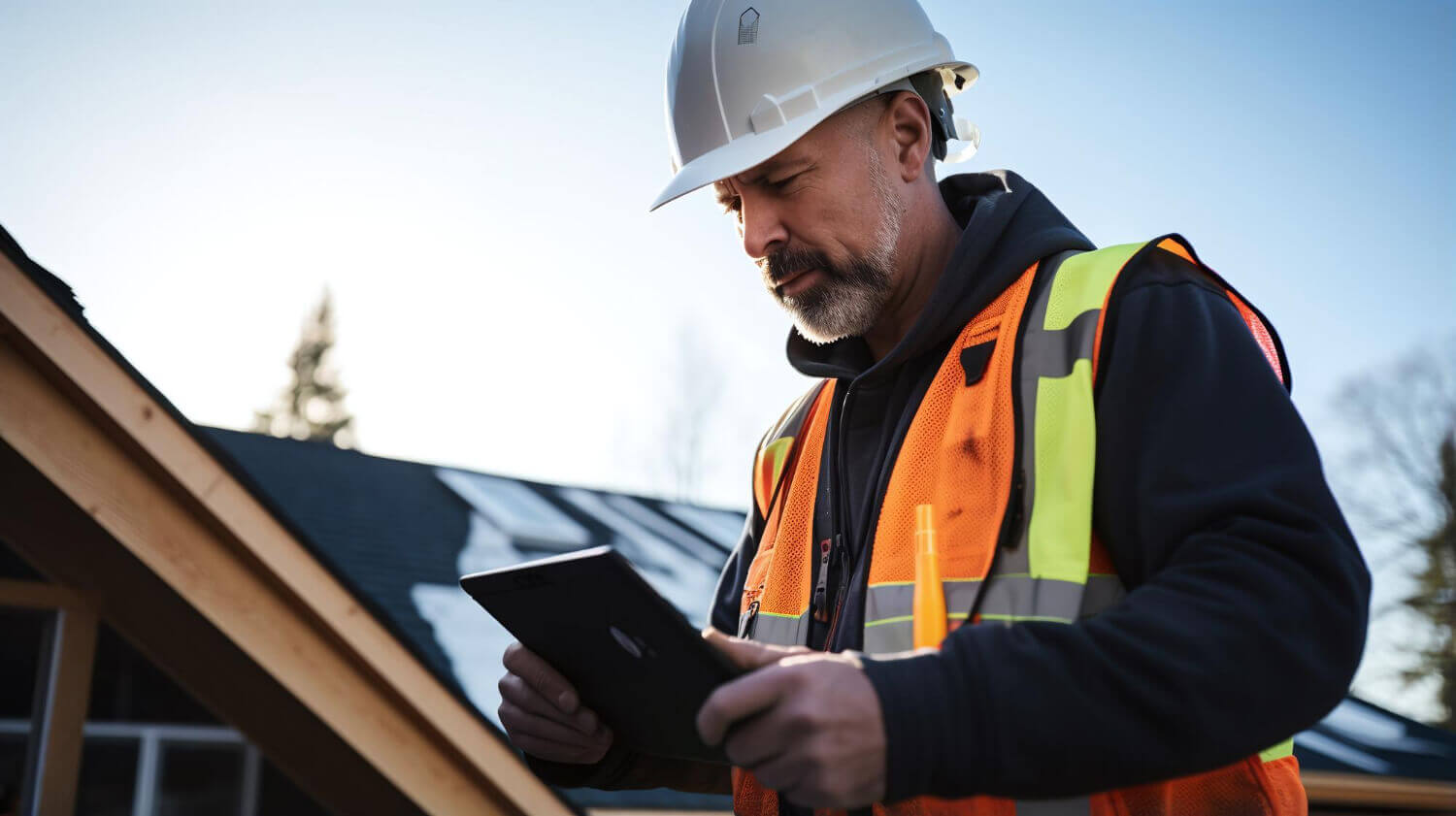 residential roof repair section image